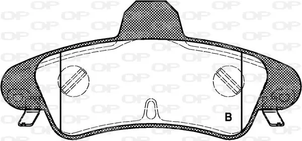 Handler.Part Brake pad set, disc brake OPEN PARTS BPA043312 2