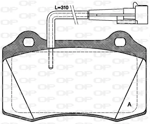 Handler.Part Brake pad set, disc brake OPEN PARTS BPA043422 1