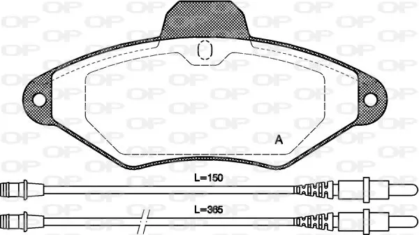 Handler.Part Brake pad set, disc brake OPEN PARTS BPA043804 1