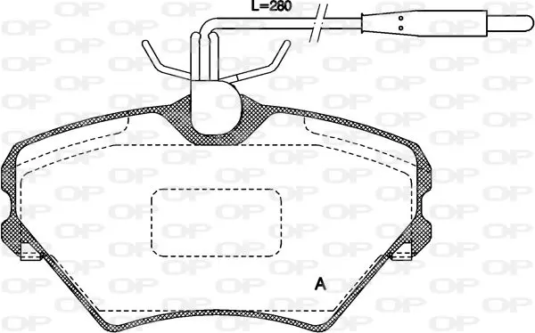 Handler.Part Brake pad set, disc brake OPEN PARTS BPA048502 1