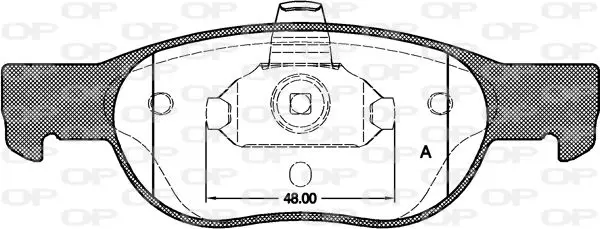 Handler.Part Brake pad set, disc brake OPEN PARTS BPA058820 1