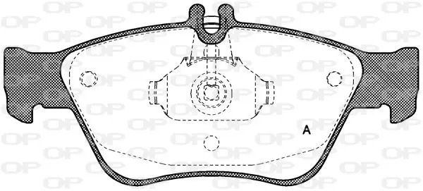 Handler.Part Brake pad set, disc brake OPEN PARTS BPA058600 1