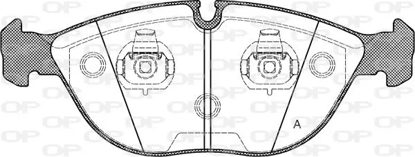 Handler.Part Brake pad set, disc brake OPEN PARTS BPA059700 1