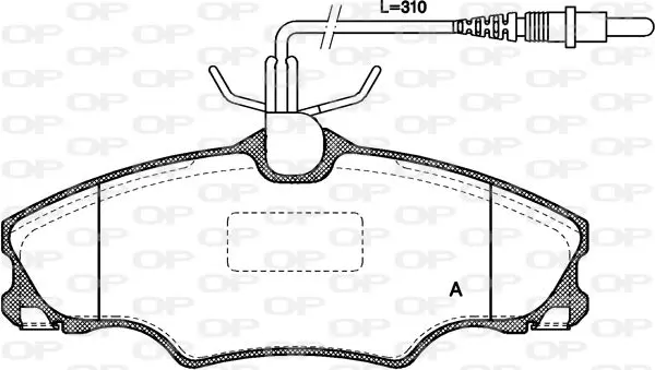 Handler.Part Brake pad set, disc brake OPEN PARTS BPA060304 1