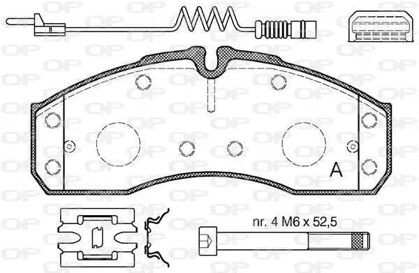 Handler.Part Brake pad set, disc brake OPEN PARTS BPA065122 1