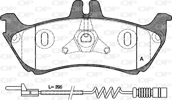 Handler.Part Brake pad set, disc brake OPEN PARTS BPA069811 1