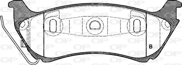 Handler.Part Brake pad set, disc brake OPEN PARTS BPA069811 2