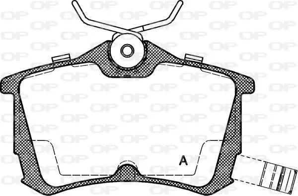 Handler.Part Brake pad set, disc brake OPEN PARTS BPA069502 1