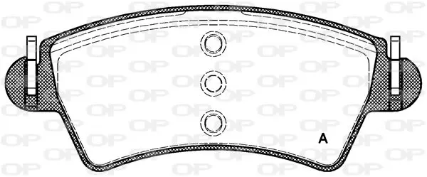 Handler.Part Brake pad set, disc brake OPEN PARTS BPA069701 1