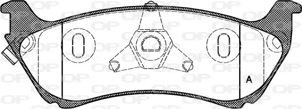 Handler.Part Brake pad set, disc brake OPEN PARTS BPA069801 1