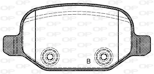 Handler.Part Brake pad set, disc brake OPEN PARTS BPA072702 2