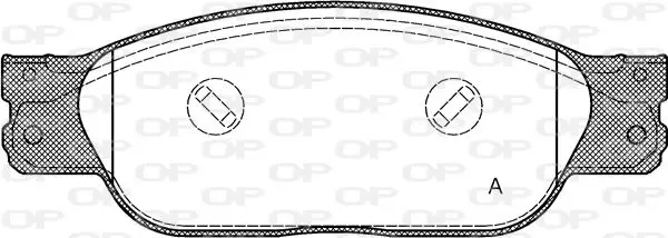 Handler.Part Brake pad set, disc brake OPEN PARTS BPA073110 1