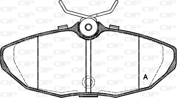 Handler.Part Brake pad set, disc brake OPEN PARTS BPA073210 1