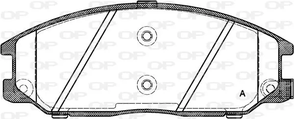 Handler.Part Brake pad set, disc brake OPEN PARTS BPA077112 1