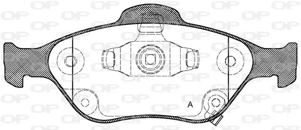 Handler.Part Brake pad set, disc brake OPEN PARTS BPA076612 1