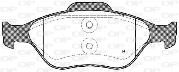 Handler.Part Brake pad set, disc brake OPEN PARTS BPA076612 2