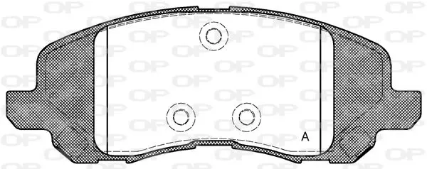 Handler.Part Brake pad set, disc brake OPEN PARTS BPA080420 1