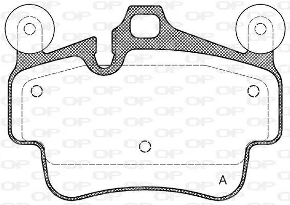 Handler.Part Brake pad set, disc brake OPEN PARTS BPA077320 1