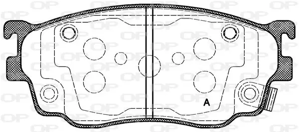 Handler.Part Brake pad set, disc brake OPEN PARTS BPA080002 1