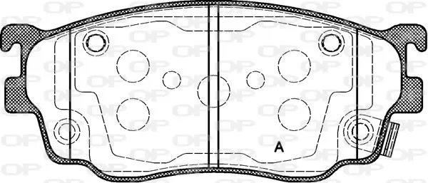 Handler.Part Brake pad set, disc brake OPEN PARTS BPA080012 1