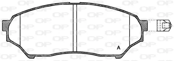 Handler.Part Brake pad set, disc brake OPEN PARTS BPA084501 1