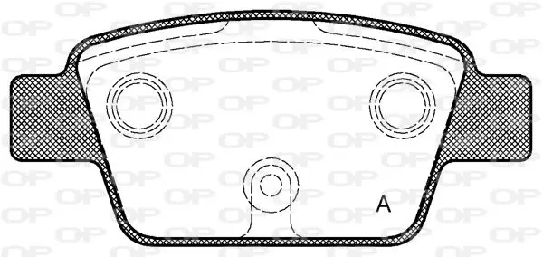 Handler.Part Brake pad set, disc brake OPEN PARTS BPA086100 1