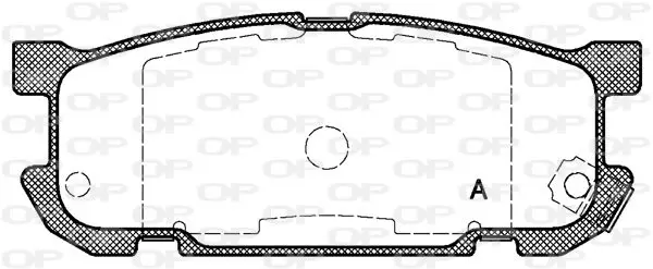 Handler.Part Brake pad set, disc brake OPEN PARTS BPA085302 1