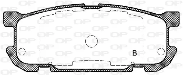 Handler.Part Brake pad set, disc brake OPEN PARTS BPA085302 2