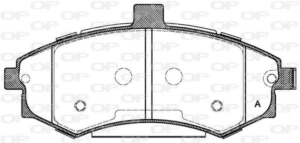 Handler.Part Brake pad set, disc brake OPEN PARTS BPA086002 1