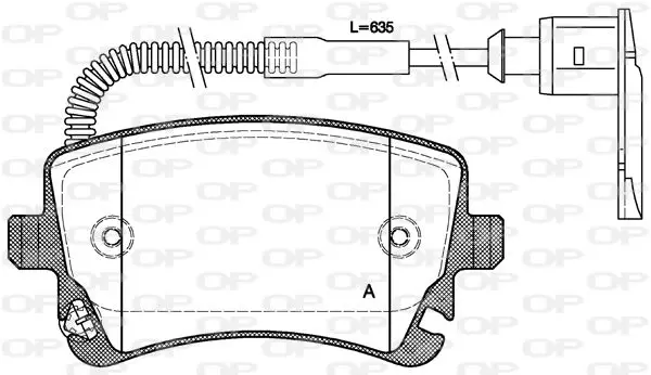 Handler.Part Brake pad set, disc brake OPEN PARTS BPA089702 1