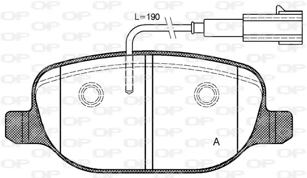 Handler.Part Brake pad set, disc brake OPEN PARTS BPA087802 1