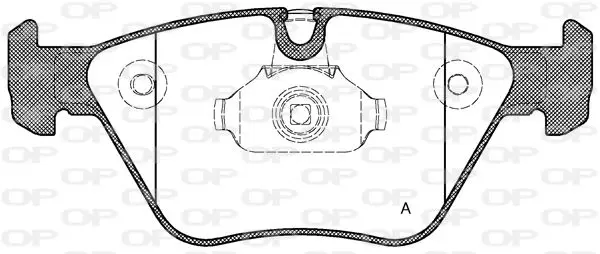 Handler.Part Brake pad set, disc brake OPEN PARTS BPA096300 1