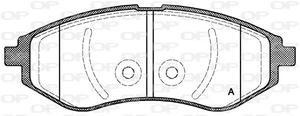 Handler.Part Brake pad set, disc brake OPEN PARTS BPA098600 1