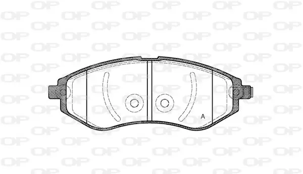 Handler.Part Brake pad set, disc brake OPEN PARTS BPA098602 1