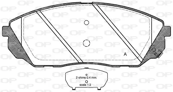 Handler.Part Brake pad set, disc brake OPEN PARTS BPA104112 1