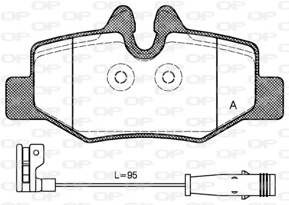 Handler.Part Brake pad set, disc brake OPEN PARTS BPA111002 1