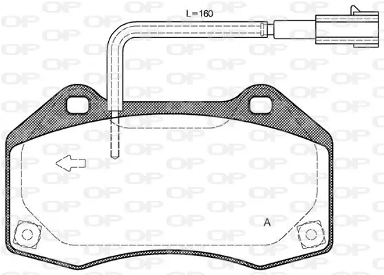 Handler.Part Brake pad set, disc brake OPEN PARTS BPA111310 1