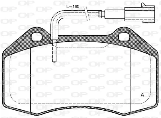 Handler.Part Brake pad set, disc brake OPEN PARTS BPA111312 1