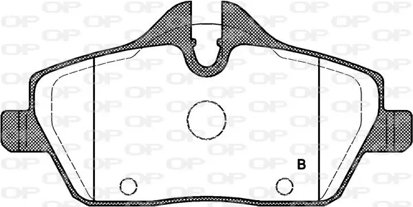 Handler.Part Brake pad set, disc brake OPEN PARTS BPA113100 2