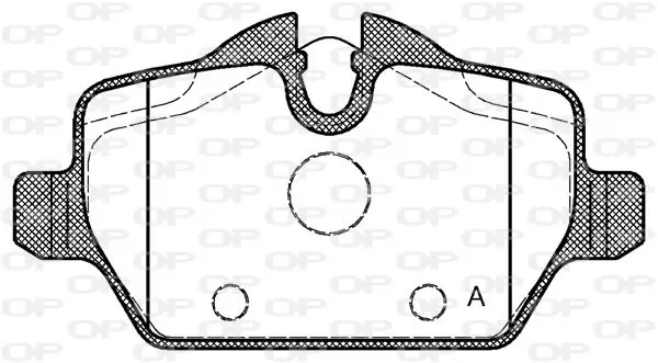 Handler.Part Brake pad set, disc brake OPEN PARTS BPA113200 1