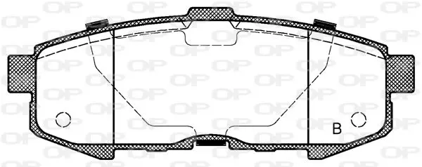 Handler.Part Brake pad set, disc brake OPEN PARTS BPA116000 2