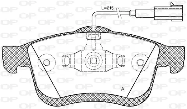 Handler.Part Brake pad set, disc brake OPEN PARTS BPA118301 1