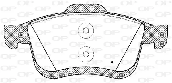 Handler.Part Brake pad set, disc brake OPEN PARTS BPA118301 2