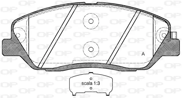 Handler.Part Brake pad set, disc brake OPEN PARTS BPA122602 1