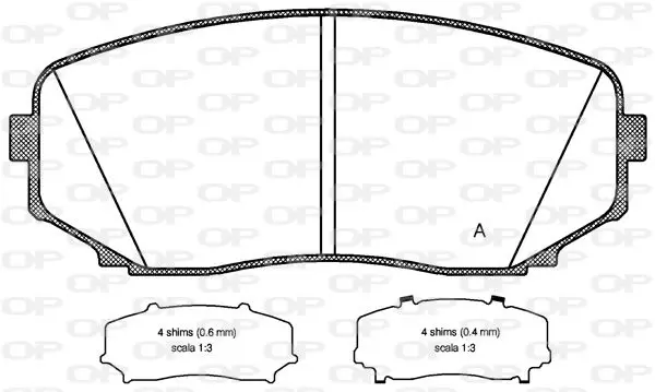 Handler.Part Brake pad set, disc brake OPEN PARTS BPA126702 1