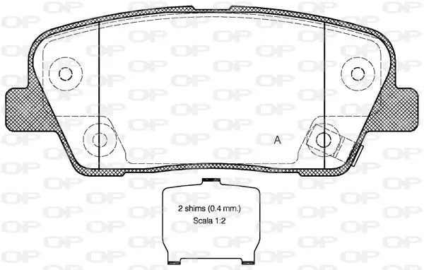 Handler.Part Brake pad set, disc brake OPEN PARTS BPA127402 1