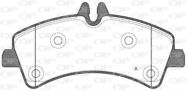 Handler.Part Brake pad set, disc brake OPEN PARTS BPA124700 1