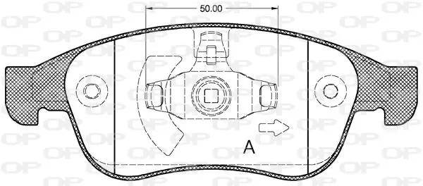 Handler.Part Brake pad set, disc brake OPEN PARTS BPA124810 1