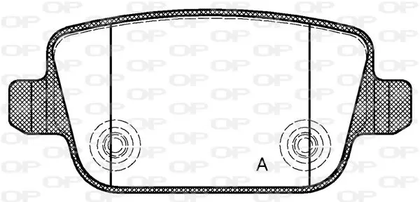 Handler.Part Brake pad set, disc brake OPEN PARTS BPA125600 1