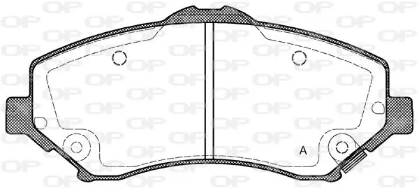 Handler.Part Brake pad set, disc brake OPEN PARTS BPA125902 1